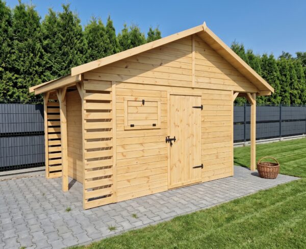 Domek narzędziowy z drewutnią Adam 3x4.5 m