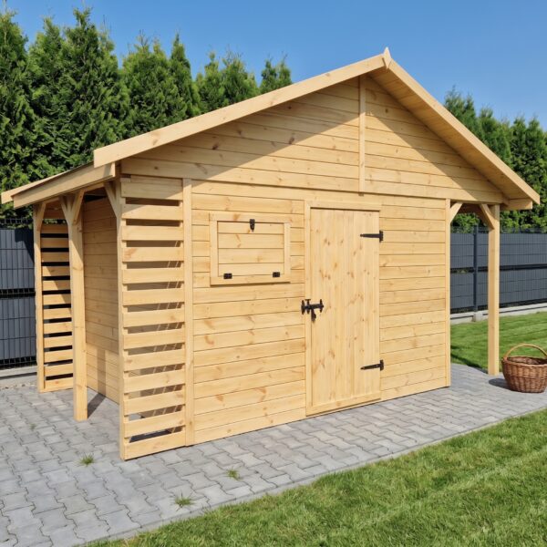 Domek narzędziowy z drewutnią Adam 3x4.5 m