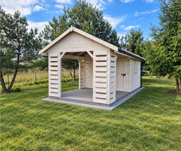 Domek narzędziowy z altaną Łukasz II 3x6 m