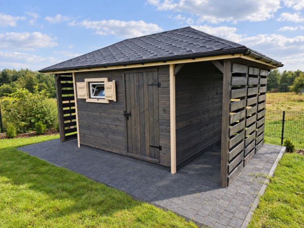Domek narzędziowy z drewutnią Hubert 3x5 m