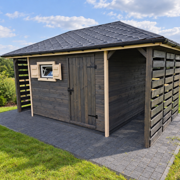 Domek narzędziowy z drewutnią Hubert 3x5 m