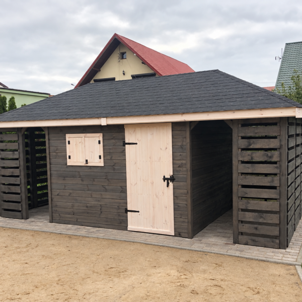 Domek narzędziowy z drewutnią Hubert 3x6 m