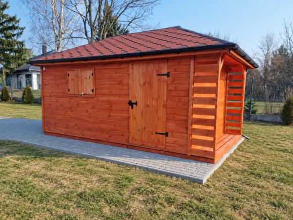 Domek narzędziowy z drewutnią Amadeusz 3x4.5 m