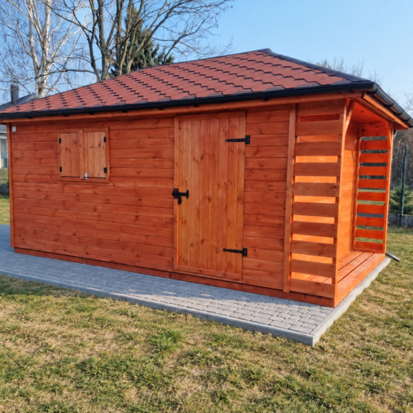 Domek narzędziowy z drewutnią Amadeusz 3x4.5 m