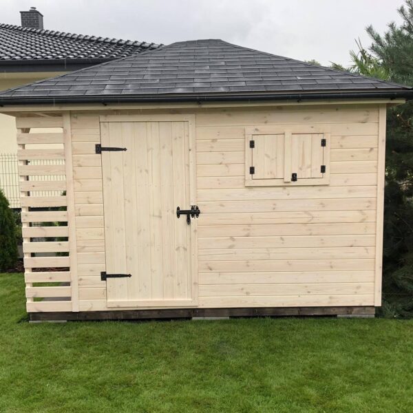 Domek narzędziowy z drewutnią Amadeusz 3x3.5 m