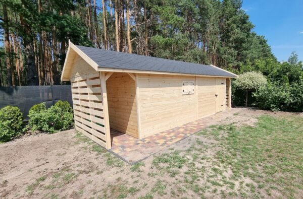 Domek narzędziowy z drewutnią Hubert II 3x8 m - obrazek 2