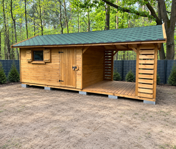 Domek narzędziowy z altaną Łukasz II 3x6 m - obrazek 3
