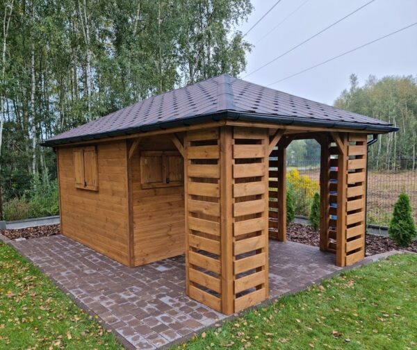 Domek narzędziowy z altaną Łukasz 3x5 m - obrazek 2