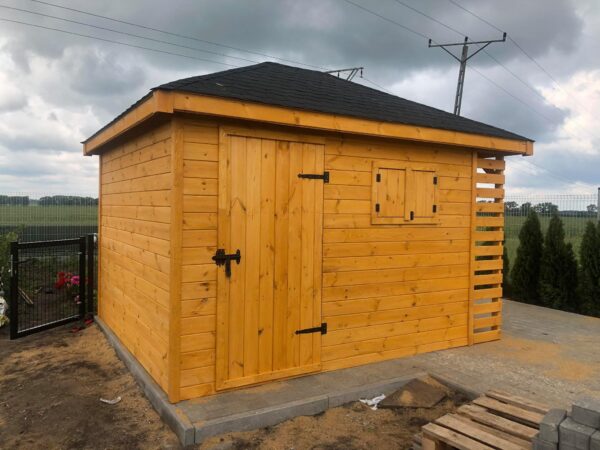 Domek narzędziowy z drewutnią Amadeusz 3x3.5 m - obrazek 2