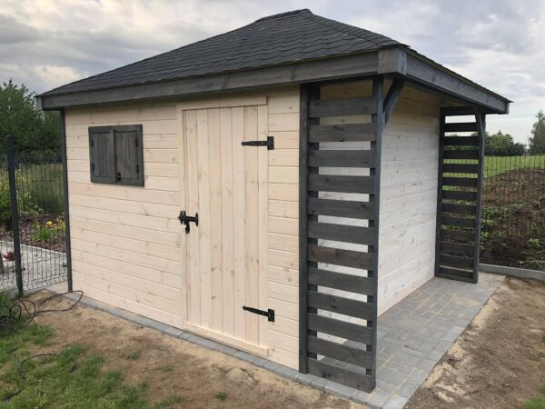 Domek narzędziowy z drewutnią Amadeusz 3x3.5 m - obrazek 3