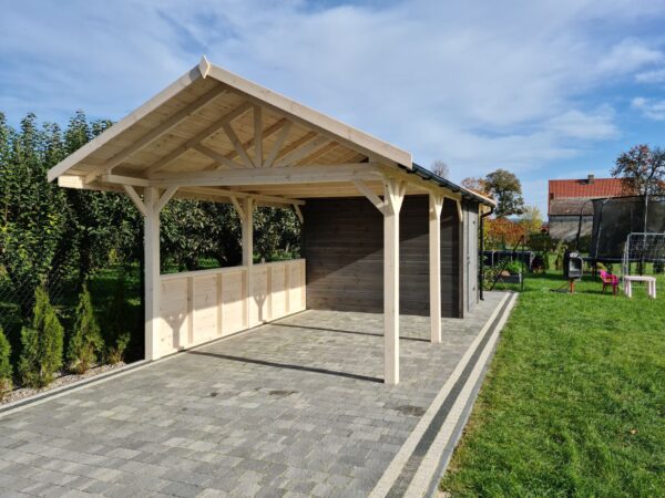 Wiata Samochodowa Ewelina 3,5x6 + Domek Narzędziowy 3,5x1,5 - obrazek 7