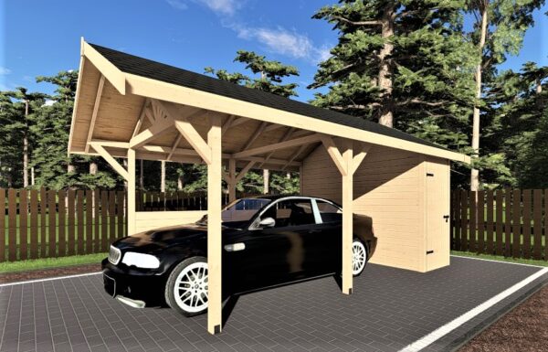 Wiata Samochodowa Ewelina 3x5 + Domek Narzędziowy 3x1 - obrazek 6