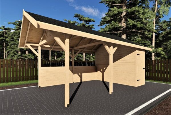 Wiata Samochodowa Ewelina 3x5 + Domek Narzędziowy 3x1 - obrazek 7