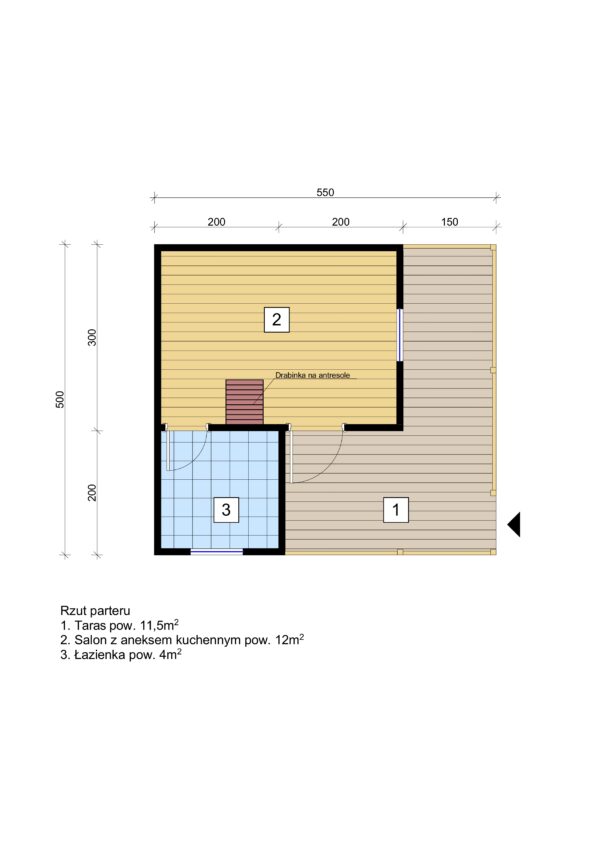 Domek Letniskowy Daniel 4x5 + 1,5x5 taras - obrazek 9