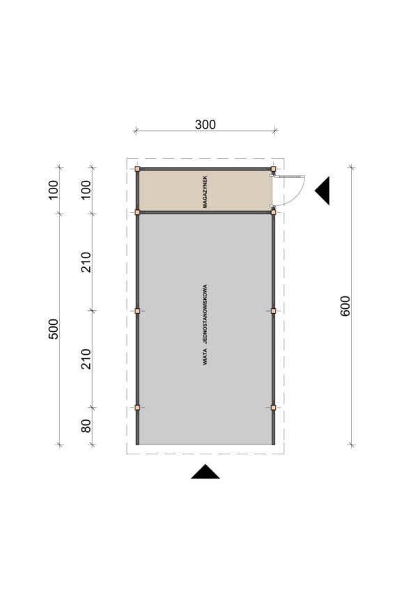 Wiata Samochodowa Ewelina 3x5 + Domek Narzędziowy 3x1 - obrazek 13