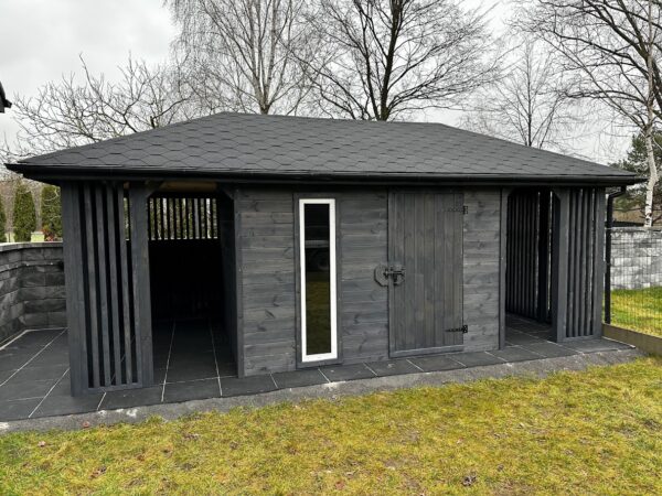 Domek narzędziowy z drewutnią Hubert V 3x6 m