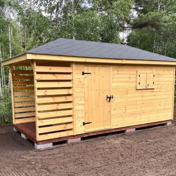 Domek narzędziowy z drewutnią Amadeusz 2x5 m