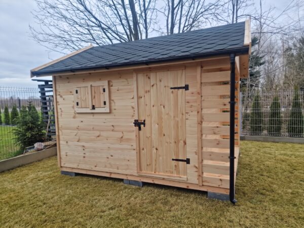 Domek narzędziowy z drewutnią Amadeusz II 3x3.5 m