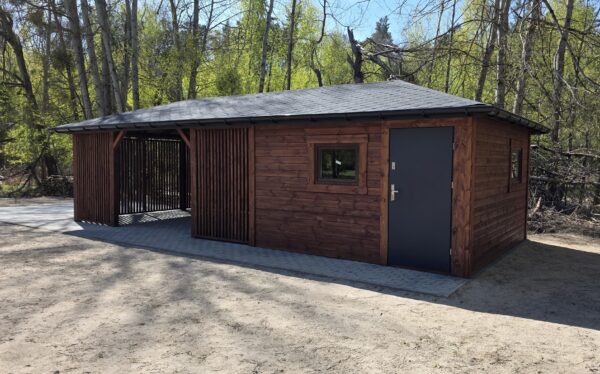Domek narzędziowy z altaną Premium 4x10 m