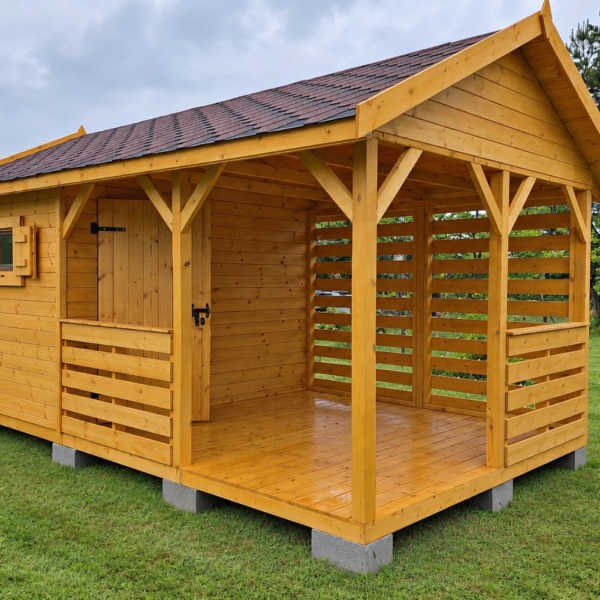 Domek narzędziowy z altaną Piotr 3x5 m