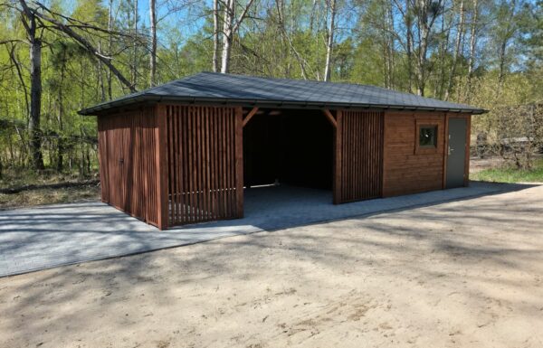 Domek narzędziowy z altaną Premium 4x10 m - obrazek 2